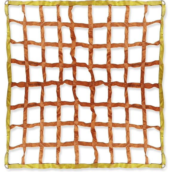 6' x 8' - Cargo Net - Heavy Duty Cargo Sets for Pickup Trucks with 4 Metal Ring 2" Strap - 72" x 96"