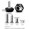 thumbnail image 2 of JWQI 4PCS Universal DIY License Plate Bolts, License Plate Bolts Decorative Kit with 3 Size of Screws, Car Truck Motorcycle License Plate Frames Bolts Fasteners,  For White Dog Paw Shape, Black, 2 of 7