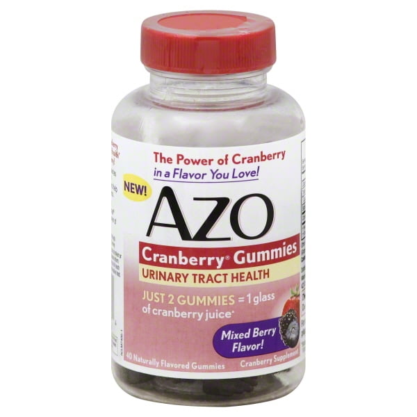 AZO Cranberry Gummies Urinary Tract Health Mixed Berry ... AZO Cranberry Gummies Urinary Tract Health Mixed Berry ...