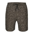 thumbnail image 4 of Kdxio Dinosaur Pattern Mens Casual Shorts - Drawstring Summer Beach Sports Shorts for Men, 4 of 9