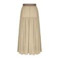 thumbnail image 6 of XINPING Midi Skirts for Women Plus Size Relaxed Fit Solid Color Lightweight Vacation Outfits Long Skirts for Women Boho Maxi Skirt with Pockets, 6 of 6