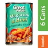 (6 Pack) Great Value Macaroni & Beef, 15 oz