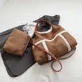 thumbnail image 3 of Bolso de mano para mujer, bolso de mano elegante, bolso Hobo de piel sintética, bolsos de hombro suaves (marrón), 3 of 8