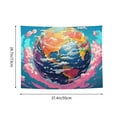 thumbnail image 6 of Hirioo Colorful Whimsical Earth Print Tapestry Lightweight Fabric for Bedroom Aesthetic Home Wall Dorm Décor Living Room Decor 29x37 Inch, 6 of 8