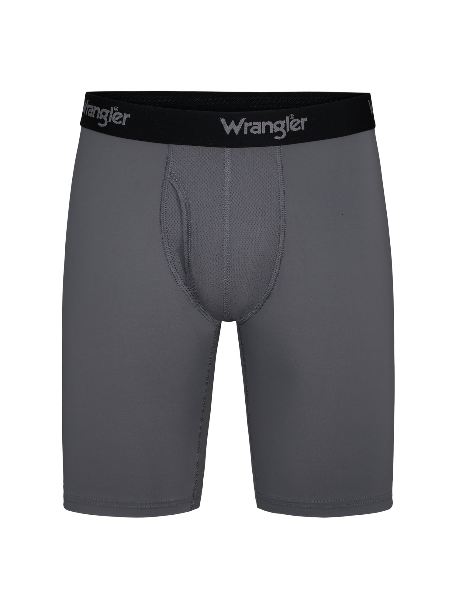 Wrangler Cool Carpenter 9" Boxer Briefs Men's Underwear, Medium, Black/Duffle Green/Charcoal, 3-Pack