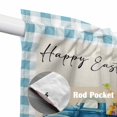 thumbnail image 4 of Blue Plaid Easter Swag Valances for Windows, Kitchen Window Curtains Over Sink, Blue Truck Spring Floral Bunny Rustic Window Treatment Curtains for Living Room/Bedroom Curtains 2 Panel Sets 36"x45", 4 of 8