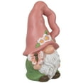 thumbnail image 4 of Northlight Spring Flowers Gnome Figurine - 7" - Pink and Green, 4 of 5
