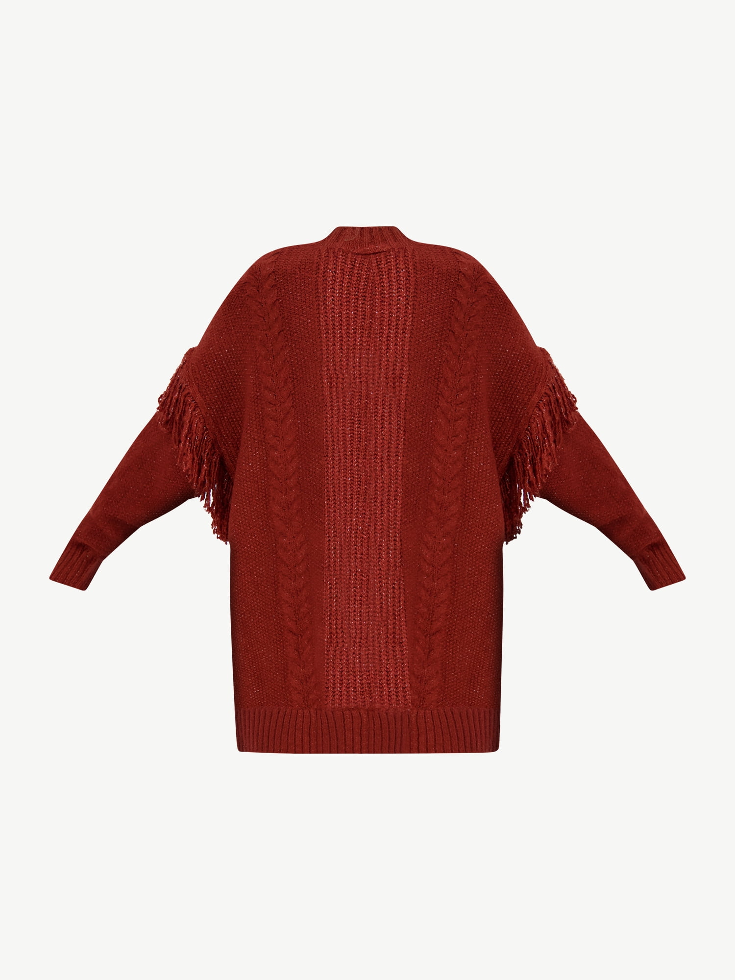 Scoop Women's Fringe Cardigan Sweater with Belt