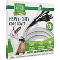 thumbnail image 1 of czcpp-Heavy Duty Cord Cover - White, 10ft - Ultra Durable Electrical Cable and Wire Protector for Rabbits, Dogs, Cats and Other Pets - Cord Management and Animal Protection, 1 of 4