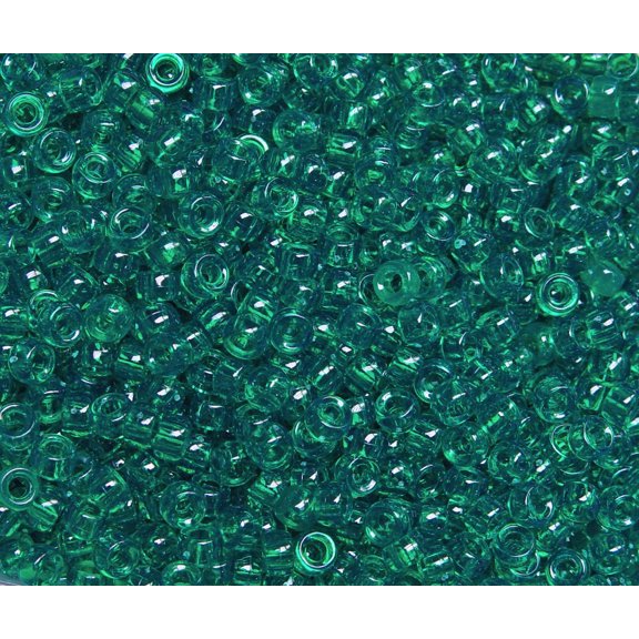 Jolly Store Crafts Emerald 6.5x4mm Mini Pony Beads, 1000pc., made in USA