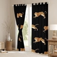 thumbnail image 3 of Homewish Jungle Animal Leopard Black Out Curtains,Safari Cheetah Curtains Pack of 2 (42x63 Each),Brown Black Bedroom Curtains For Boy,Super Cozy Room Decor, 3 of 6