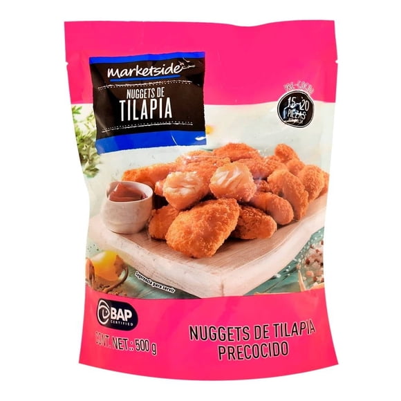 Nuggets de tilapia precocidos Marketside 500 g congelado