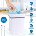 thumbnail image 2 of Cubo De Basura Automático Con Sensor Para Baño, 18L Botes de Basura Inteligente Sin Contacto, Cubo de Basura de Plástico Grande USB Rechargeable para Cocina, Oficina, Sala, Retrete, Recámara, 2 of 9