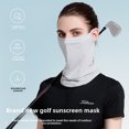 thumbnail image 5 of Mascarilla de seda helada con protección solar de verano para mujer, fina, anti-UV, para montar a caballo, para golf, para colgar de las orejas, para cubrir la cara, 5 of 5