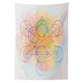 thumbnail image 3 of Ambesonne Colorful Tablecloth Rectangular Table Cover, Psychedelic Flower, 52"x70", Multicolor, 3 of 4