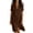 Brown, variant on Noric Women's Collared Short Sleeve Midi Shirt Dresses Button Front Loose Fit Casual Solid Cover Up Dresses for Beach Vacation Daily