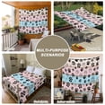 thumbnail image 6 of Pink Blue Paw Print Tapestry for Bedroom Wall Hanging Tapestry, Vintage Farmhouse Rustic Wooden Grain Ceiling Backdrop Tapestries Poster Blanket Wall Decor for Teens Room Living Room Dorm 59" x 90", 6 of 8