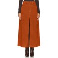 thumbnail image 2 of High Waist Women Solid Split Long Skirt, 2 of 4