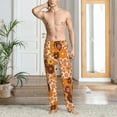 thumbnail image 5 of Vsdgher Hippie Ditsy Floral Print Mens Pajama Pants Sleep & Lounge Pants, PJ Bottoms With elastic waistb and Pockets, 5 of 5