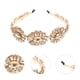 thumbnail image 5 of Diadema con flores y diamantes de imitación para mujer, elegante, para fiestas y festivales, 5 of 6