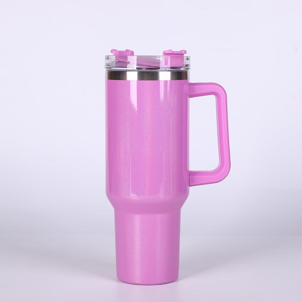 40 oz Tumbler With Handle Stainless Steel Insulation Glass Travel Mug