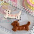 thumbnail image 3 of KUFptva Dog Shaped Plush Keyring Soft Stuffed Animal Keychain Accessory Bag Decoration for Everyday Use Children Birthday, 3 of 7