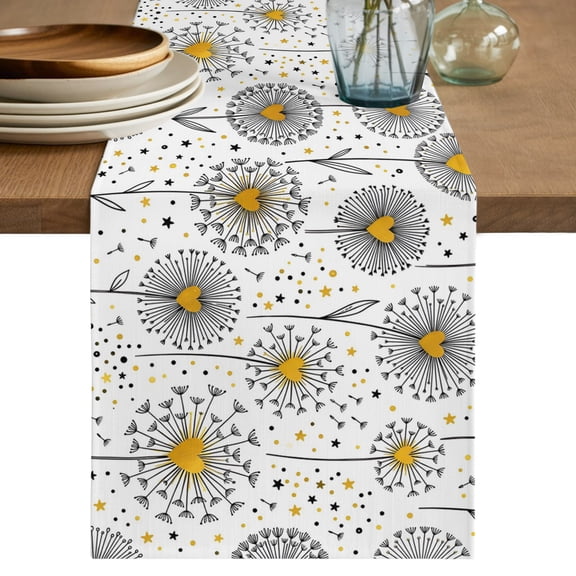 Table Runners 72 Inches Long Dress Scarves, Love Heart Flowers Farmhouse Kitchen/Dining Table Decor Table Runner, Coffee Tablerunners, Farmhouse Star Cute Botanical 13x72 Inch