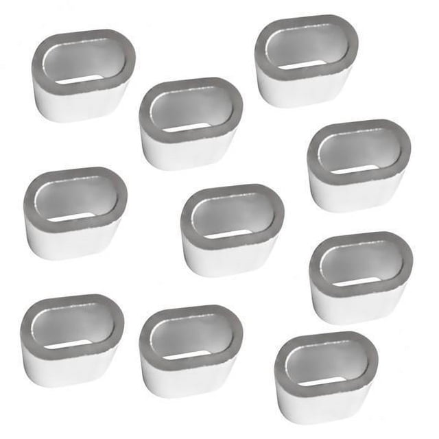 3-6 paquetes de 10 piezas de casquillos de cable de acero de aluminio para engarzar mangas de bucle 4 piezas