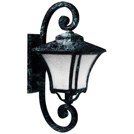 

Dabmar Lighting GM211-VG 120 V 60 watts Incandescent Large Wall Fixture with Heat Resistant Lens Black Bronze Dark Bronze Stone & Verde Green