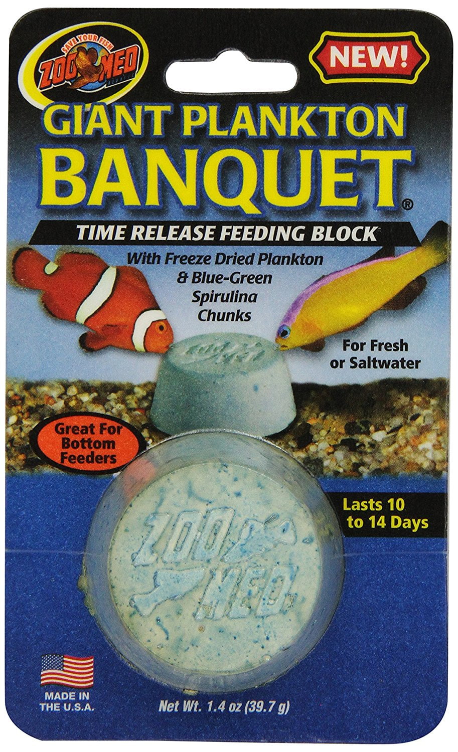 Food Pet Supplies Zoo Med Betta Banquet 7 Day Feeding Block 1 Card