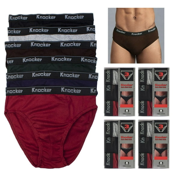 12PC Mens Knocker Boxers Trunk Plaid Underwear Bikinis Briefs 100% Cotton Medium