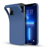 Htwon Phone Case Liquid Silicone for iPhone 13 Pro Max/13 Pro/13/13 Mini Shockproof Cover, Dark Blue