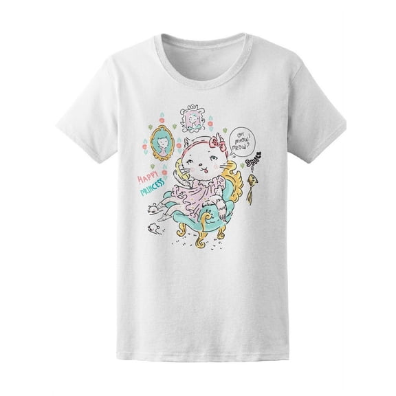 Cute Cat Princess Talking  Tee Women's -Image by Shutterstock
