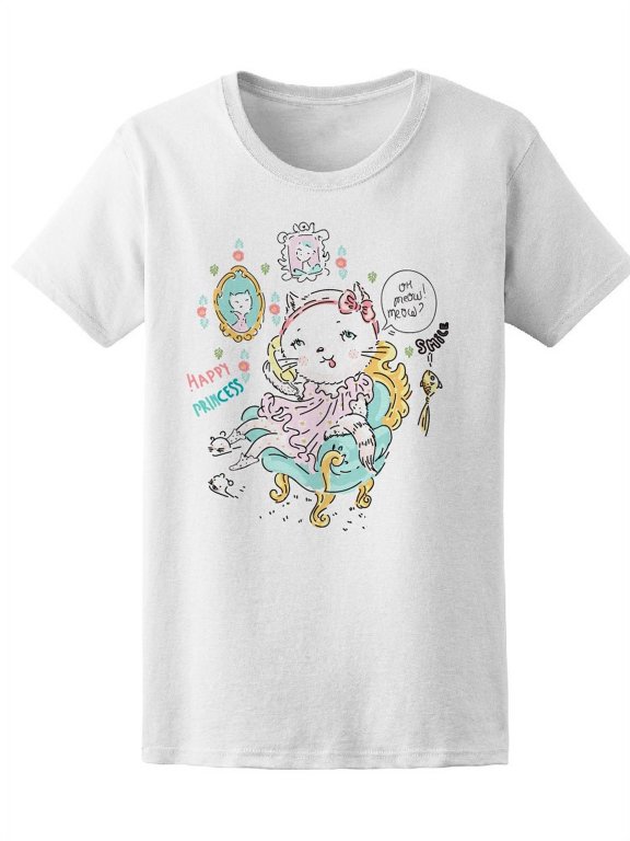 Cute Cat Princess Talking Tee Women's -Image by Shutterstock