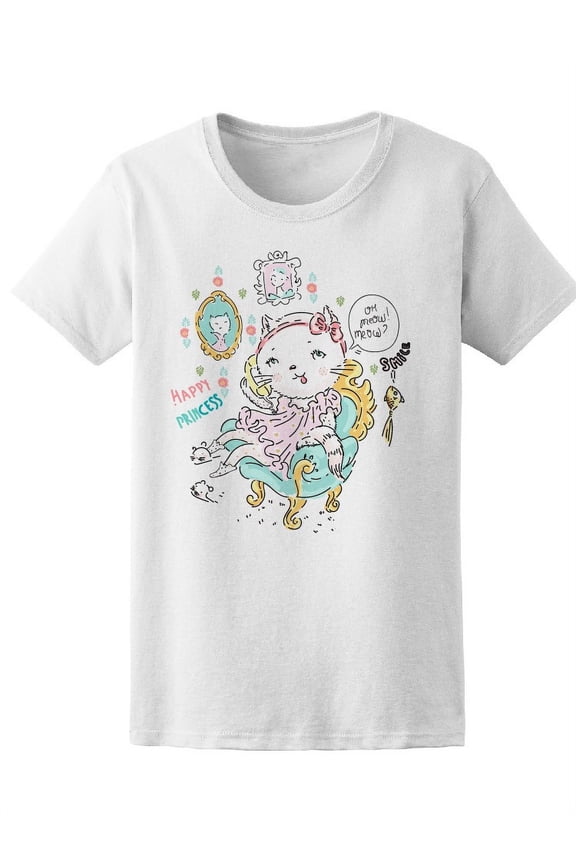 Cute Cat Princess Talking  Tee Women's -Image by Shutterstock