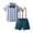 08#Gold, variant on Sibling Matching Girl Gingham Dress Family Wedding Kids Sleeveless Bow Dress Matching Boy Suspender Shorts Outfit Sets