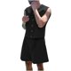 thumbnail image 1 of Pantalones Cortos Frontales Planos de los Hombres, Cuello en V de Verano sin Mangas de Color Sólido de Cintura Alta Ancha para la Pierna para el Casual Y la Fiesta, 1 of 8