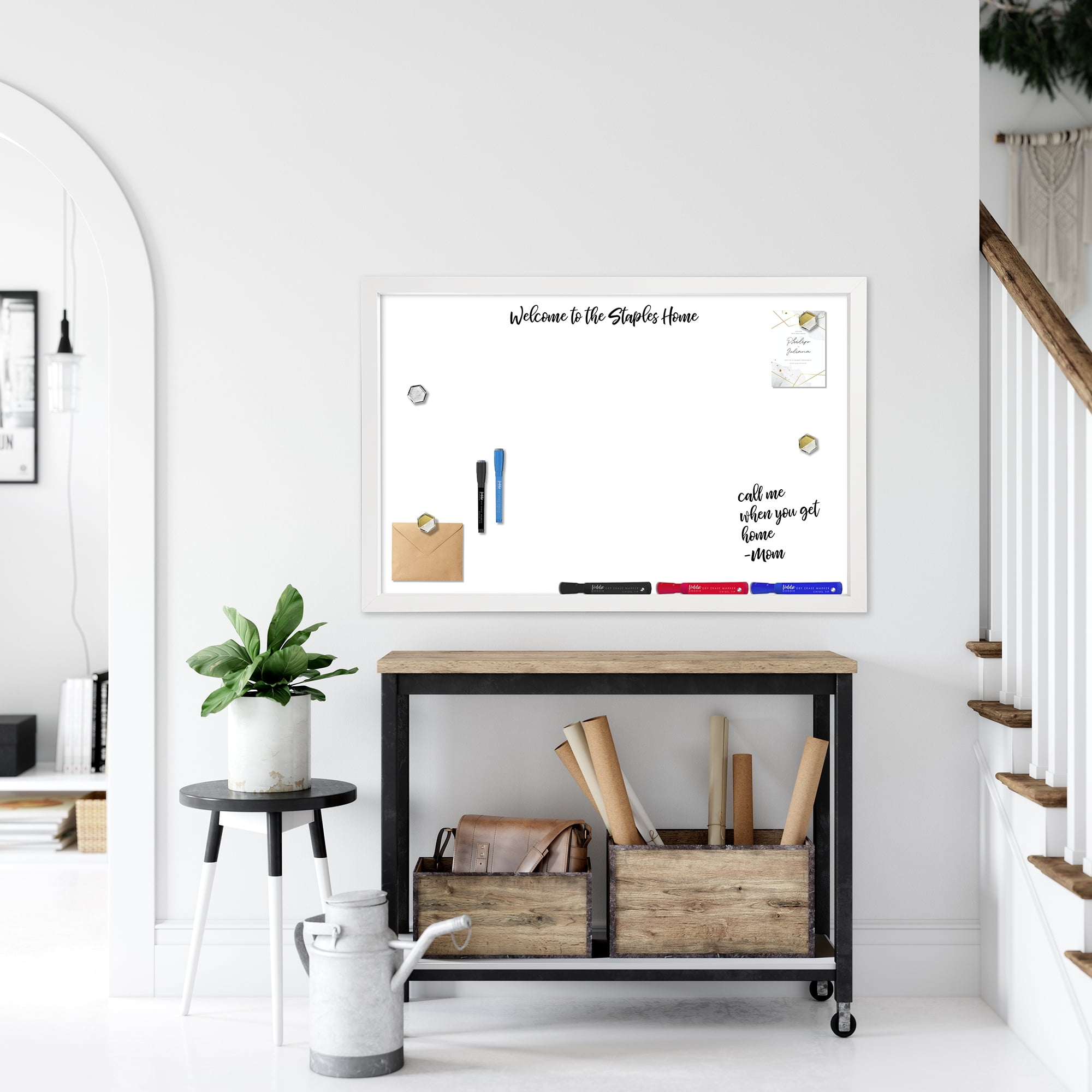 24x36 White Framed Magnetic Dry Erase Board