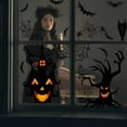 thumbnail image 4 of Xiware 1 Set Of 4 Pcs Halloween Stickers Horror Atmosphere Window Glass Decoration Stickers PVC Wall Stickers,Black, 4 of 4