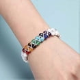 thumbnail image 2 of Pulsera de cuentas de chakras, pulsera de cristal curativa de los 7 chakras, pulsera de cuentas de piedra de yoga, pulsera de meditación, relajación y ansiedad., 2 of 5