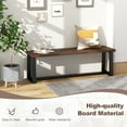 thumbnail image 6 of Costway 56.5"L Large Wood Dining Bench with Metal Frame Adjustable Footpads for Kitchen Coffee, 6 of 10