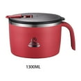 thumbnail image 3 of keepw Lightweight And Portable Stainless Steel Instant Noodle Bowl Suitable For All Occasions Durable Red 1300ML, 3 of 6