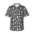 thumbnail image 2 of Xecao Lovely Penguin print Hawaiian shirt - a stylish short-sleeve button-down for men, perfect for casual beach and tropical outings., 2 of 9