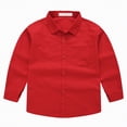 thumbnail image 5 of NIEWTR Classic Boys Long Sleeve Button Down Shirt Solid Oxford Dress Shirt for School Uniform Holidays and Formal Occasions Comfortable Cotton Blend Fabric（Red,11-12 Years), 5 of 9
