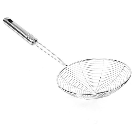 Unique Bargains Kitchenware 5.7 Inch Dia Wire Stainless Steel Ladle Mesh Colander