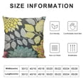thumbnail image 5 of Throw Pillow Cover Dahlia Flowers Nature Petal Yellow Gray Square Pillow Case Cushion Cover for Home Car Decorative Linen, 5 of 5