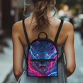 thumbnail image 4 of Eheartsgir Lightning Wolf Pattern Mini Backpack for Travel Outdoor, Lightweight Mini Travel Backpacks Polyester Lots of Pockets Small Backpack, 4 of 8