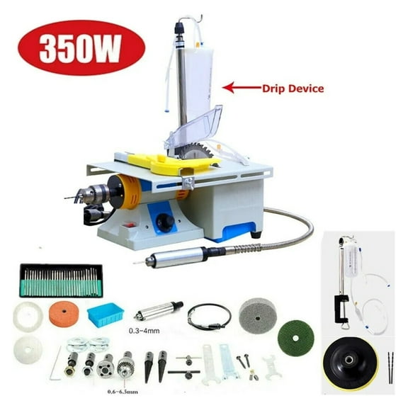 Electric Jewelry Grinding Machine, Jewelry Rock Polishing Tool, 350W Multifunctional Small Desktop Jade Cutting Machine ,Powerhouse Performance