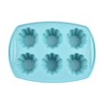 thumbnail image 2 of Silicone Baking Pan 12 Inch 6 Cavity Flower Shaped Silicone Molds for Baking, Non Stick Silicone Muffin Pan for Home Kitchen Baking Supplies, 12 X 8 Inch Green Silicone Bakeware, 2 of 6