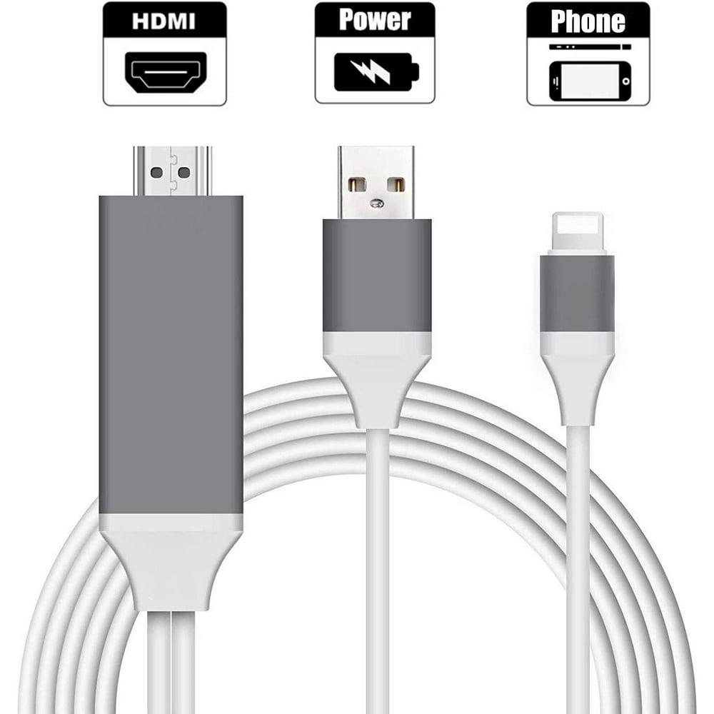 Compatible with iPad iPhone to HDMI Adapter Cable, Digital AV Adapter
